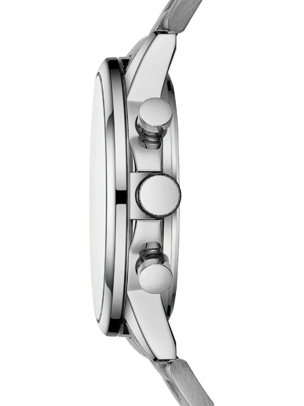 Men's Silver Black Stainless Steel Quartz Waterproof Day Date Casual Wrist Watch